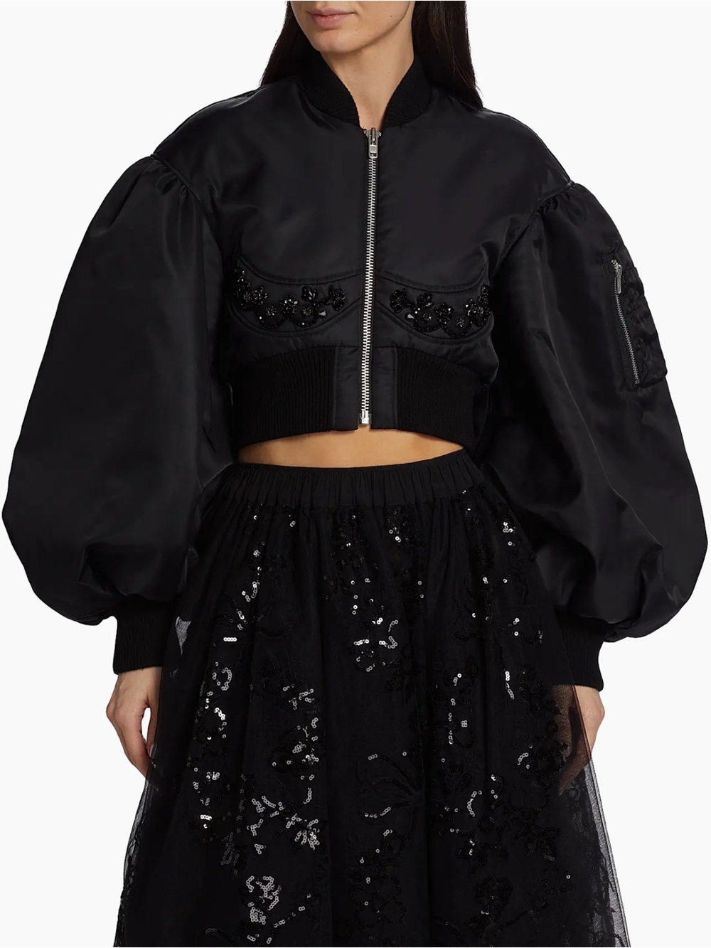 Simone Rocha Nylon Bomber Jacket - Picture 2 of 9